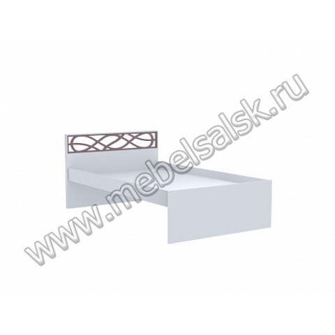 Саманта СМ3б Кровать 1200 (Дуб Седан), б/ортопеда